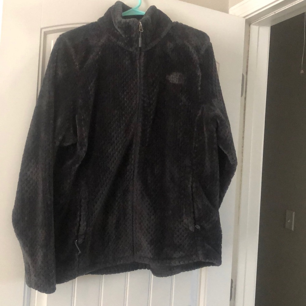 Grey north face full zip jacket